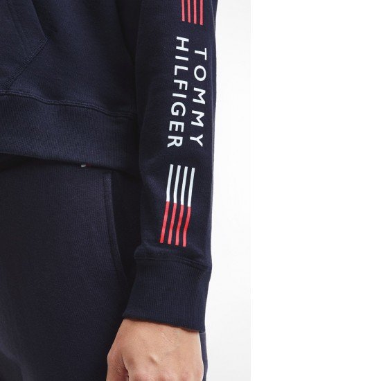 Tommy Hilfiger női kapucnis pulóver UW0UW03587 sötétkék