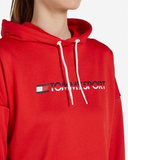 Tommy Hilfiger Sport női kapucnis pulóver S10S100093 600 piros