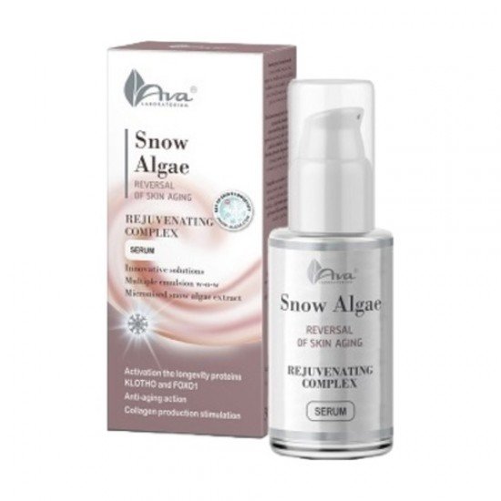 Ava hóalga + selyem protein + avokádóolaj kivonatos pumpás anti-aging arccszérum 30ml