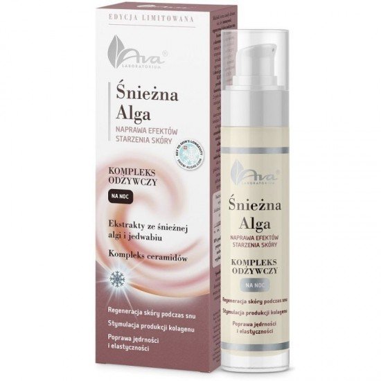 Ava hóalga + selyem protein + mandulaolaj kivonatos pumpás anti-aging éjszakai arckrém 50ml