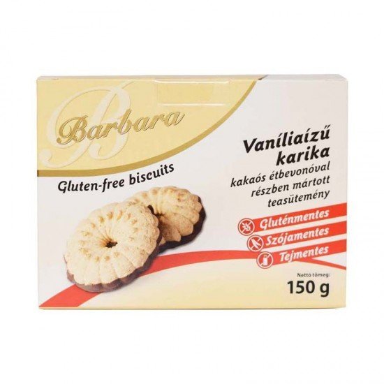 Barbara gluténmentes vaníliás karika 150g