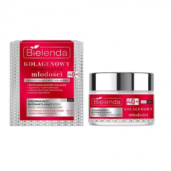 Bielenda Collagen Youth Stimulator Feszesítő és fényesítő ránctalanító arckrém 40+ nappali/éjszakai 50ml