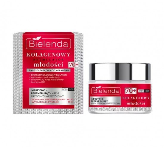 Bielenda Collagen Youth Stimulator Regeneráló ránctalanító arckrém 70+ nappali/éjszakai 50ml