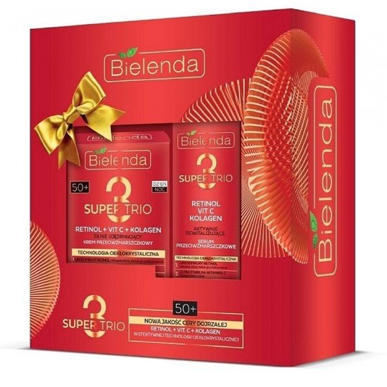 Bielenda SUPER TRIO 3 Retinol + C-vitamin + Kollagén 50+ csomag