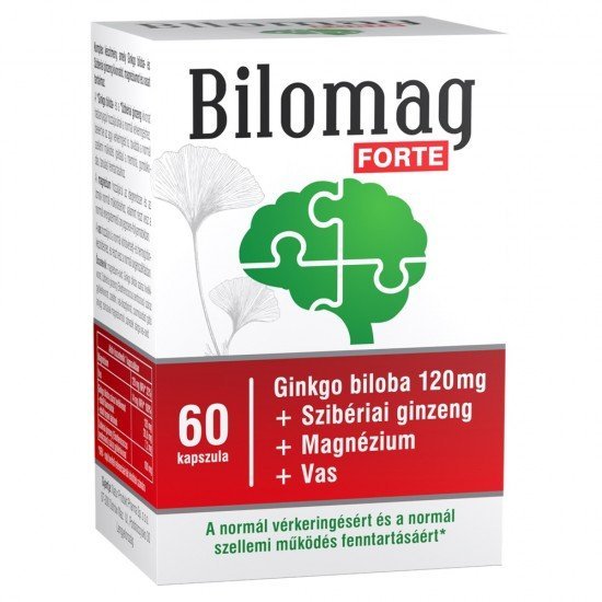 Bilomag forte 120mg gingko biloba kivonatot tartalmazó étrend-kiegészítő kapszula 60db