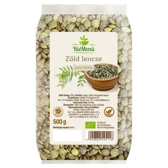 BioMenü BIO ZÖLD LENCSE 500g