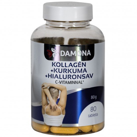 Damona kollagén+kurkuma+hialuron tabletta 80db