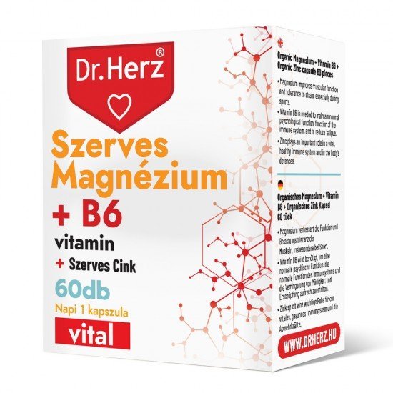 Dr.herz szerves magnézium+b6+szerves cink kapszula 60db