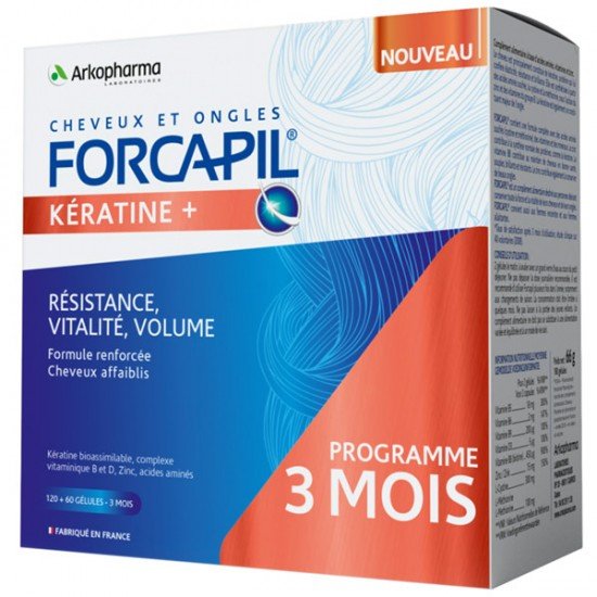 Forcapil Keratin+ Hajerősítő kapszula 180db