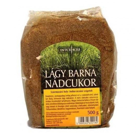 Interherb lágy barna nádcukor 500g