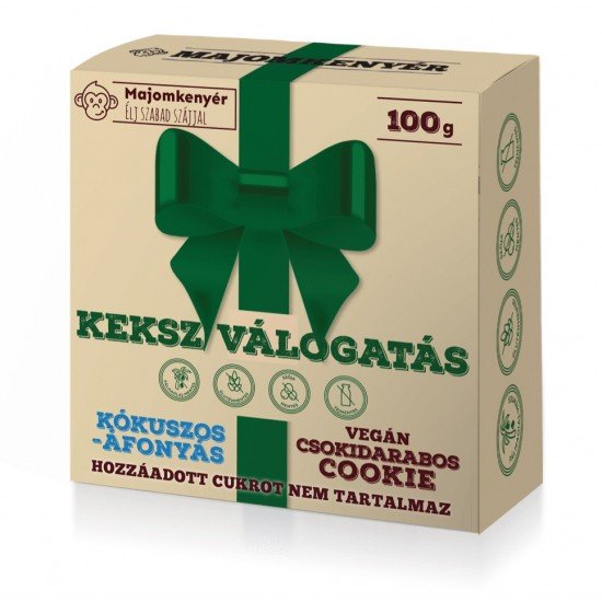 Majomkenyér keksz válogatás kókusz 100g