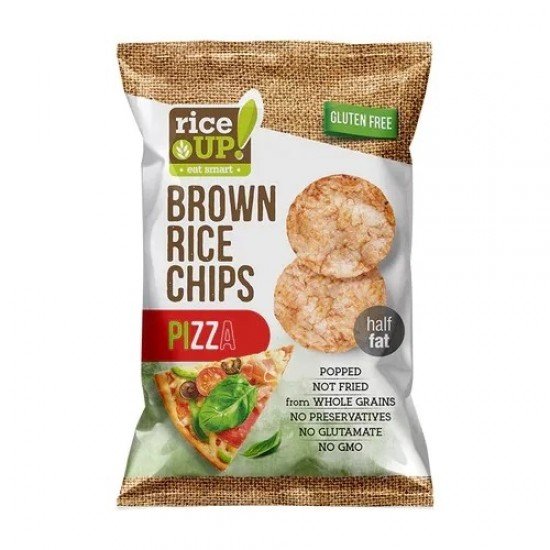 Rice Up barna rizs chips pizza ízű 60g