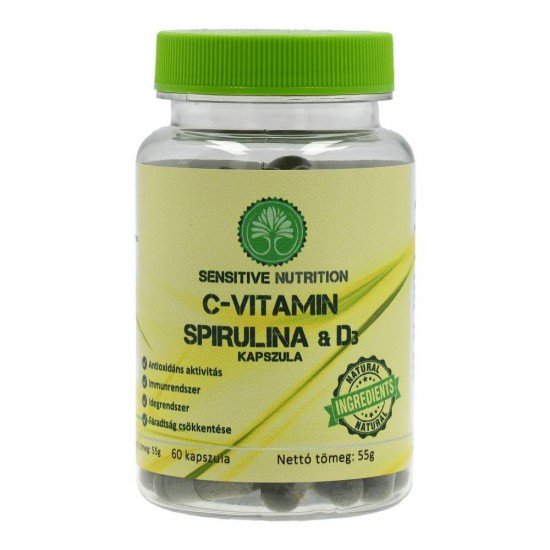 Sensitive nutrition c-vitamin spirulina d3 60db