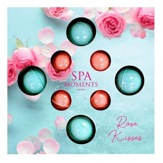 Spa Moments fürdőbomba szett – rose kisses 4x30g, 4x20g