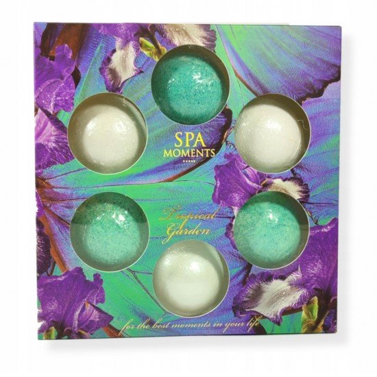 Spa Moments fürdőbomba szett – trópusi kert 6x60g