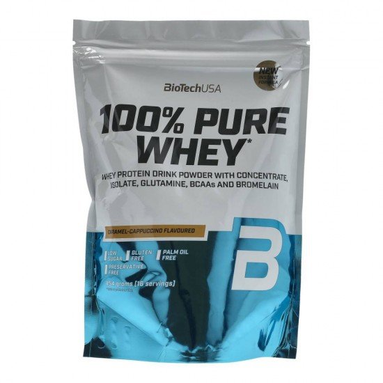 Biotech 100% pure whey karamell-cappuccino 454g