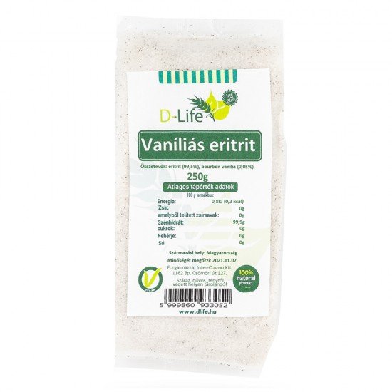 D-Life eritrit vaniliás bourbon 250g