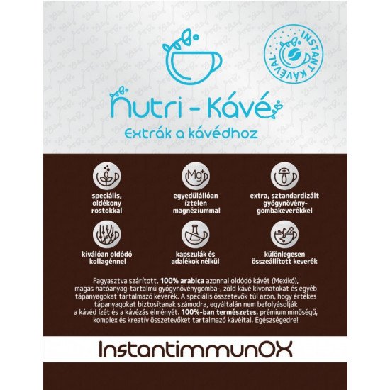 Freyagena Instantimmunox nutri-kávé instant kávéval 180g