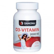 Damona d3 vitamin tabletta 2000ne 100db