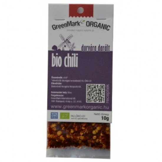 Greenmark bio fűszer chili durva 10g 